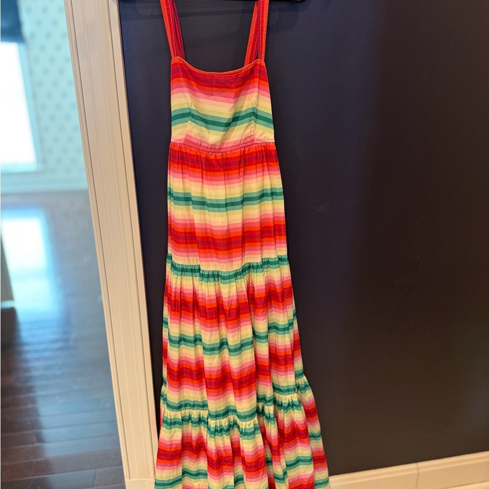 J. Crew Multicolor Striped Maxi Dress